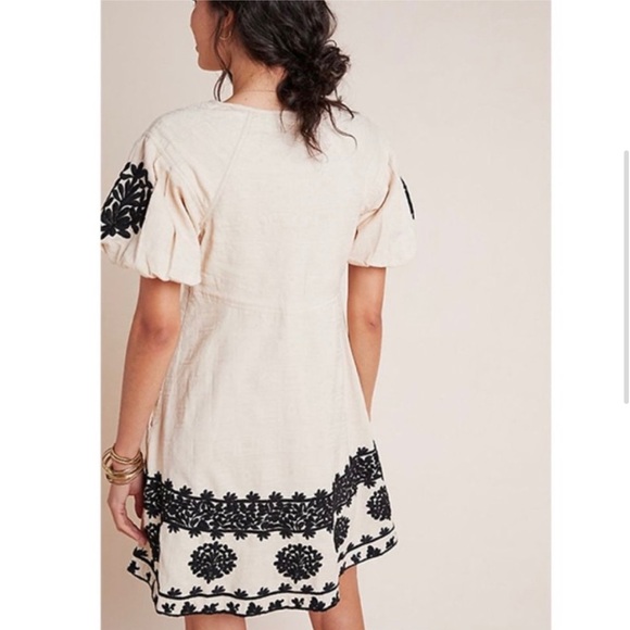 ANTHROPOLOGIE Orla Embroidered Mini Dress size 2 - Picture 2 of 7